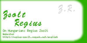 zsolt regius business card